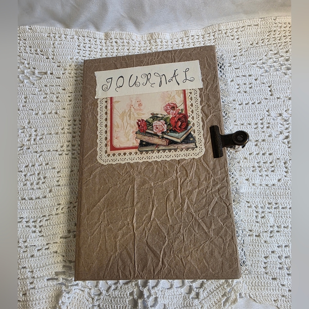 Brown Journal with Clip